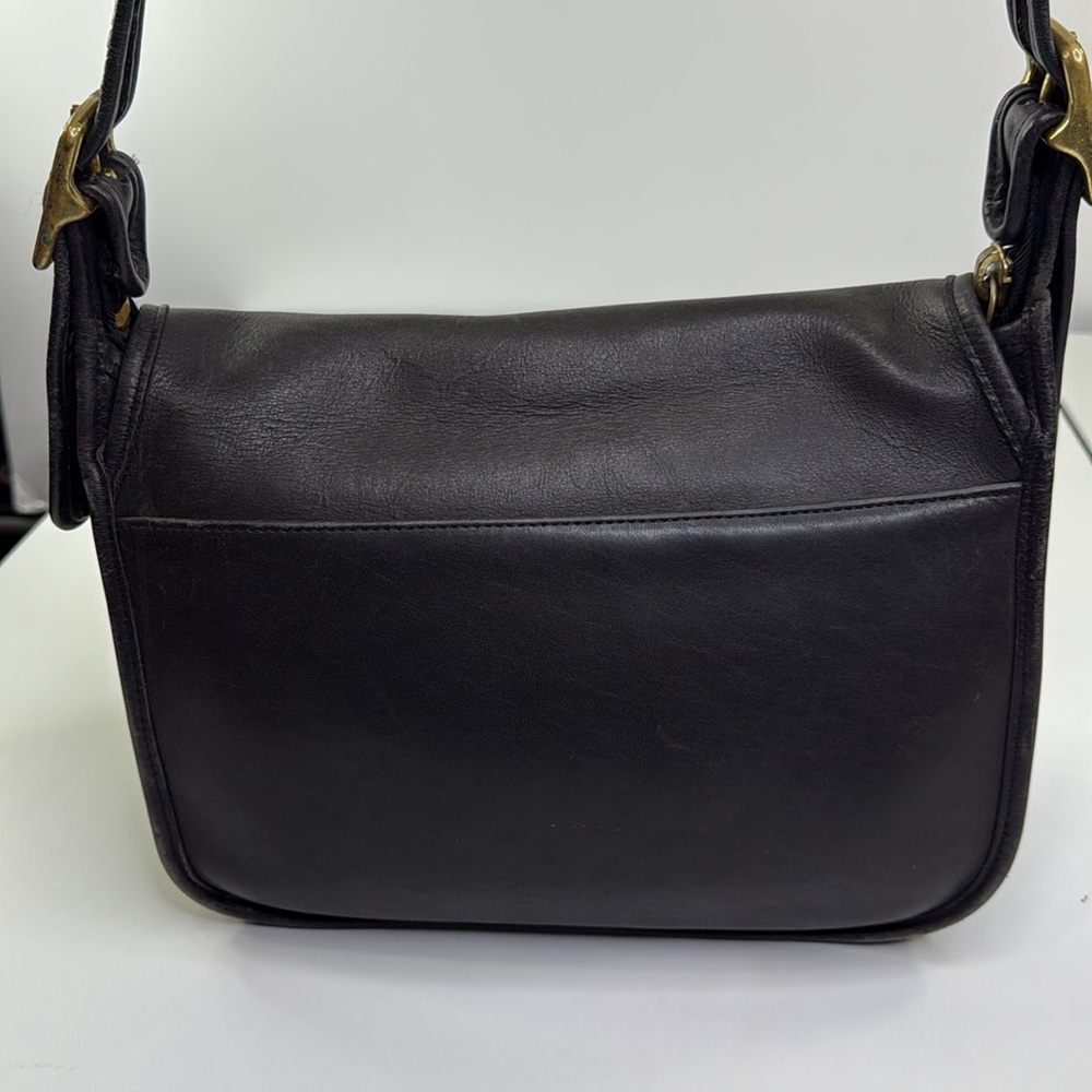 VINTAGE COACH 9951 PATRICIA LEGACY BLACK LEATHER SHOULDER BAG CROSSBODY PURSE - Picture 2 of 15